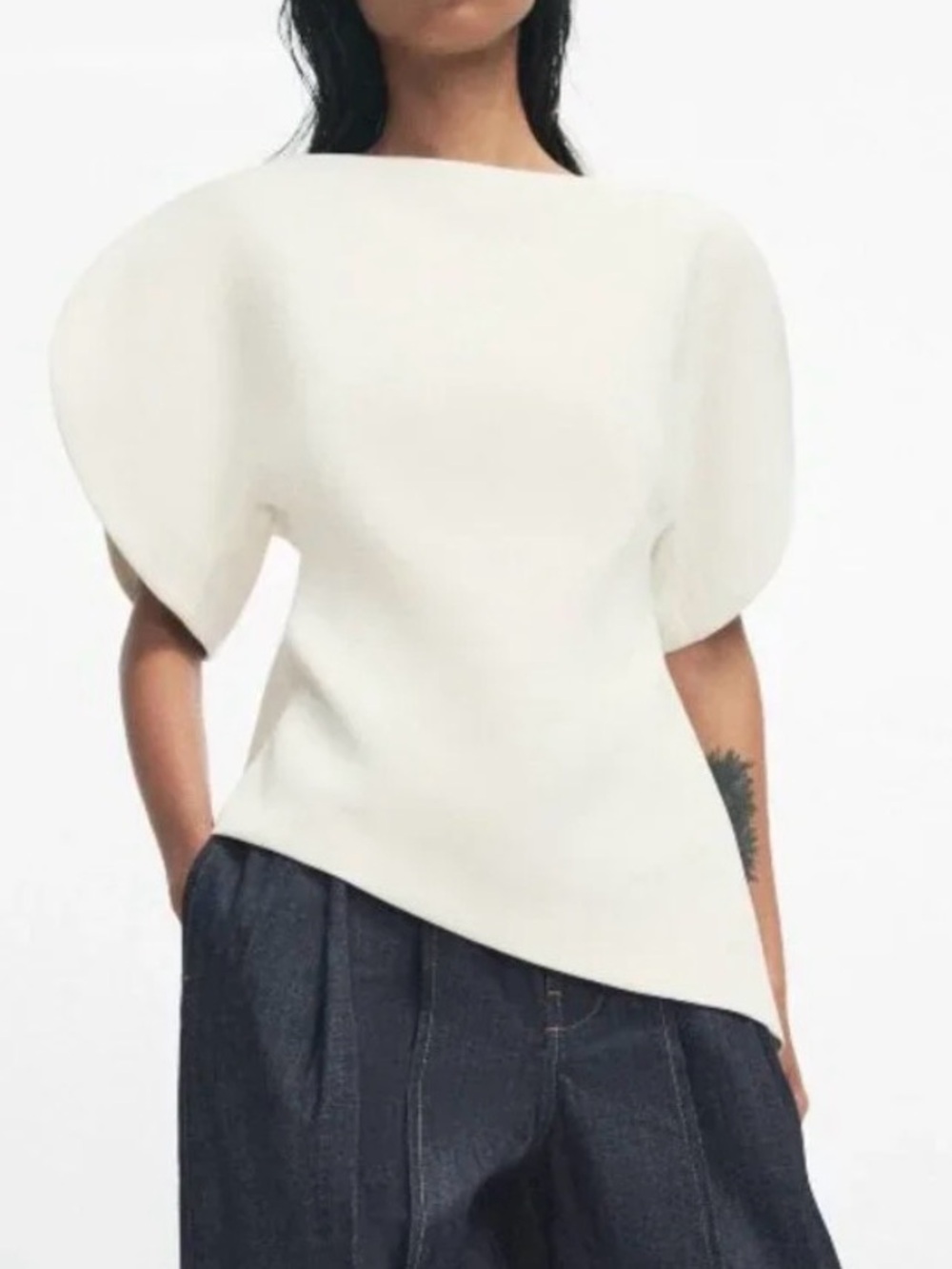 Nwt-Zara- Balloon Sleeve Top- M
